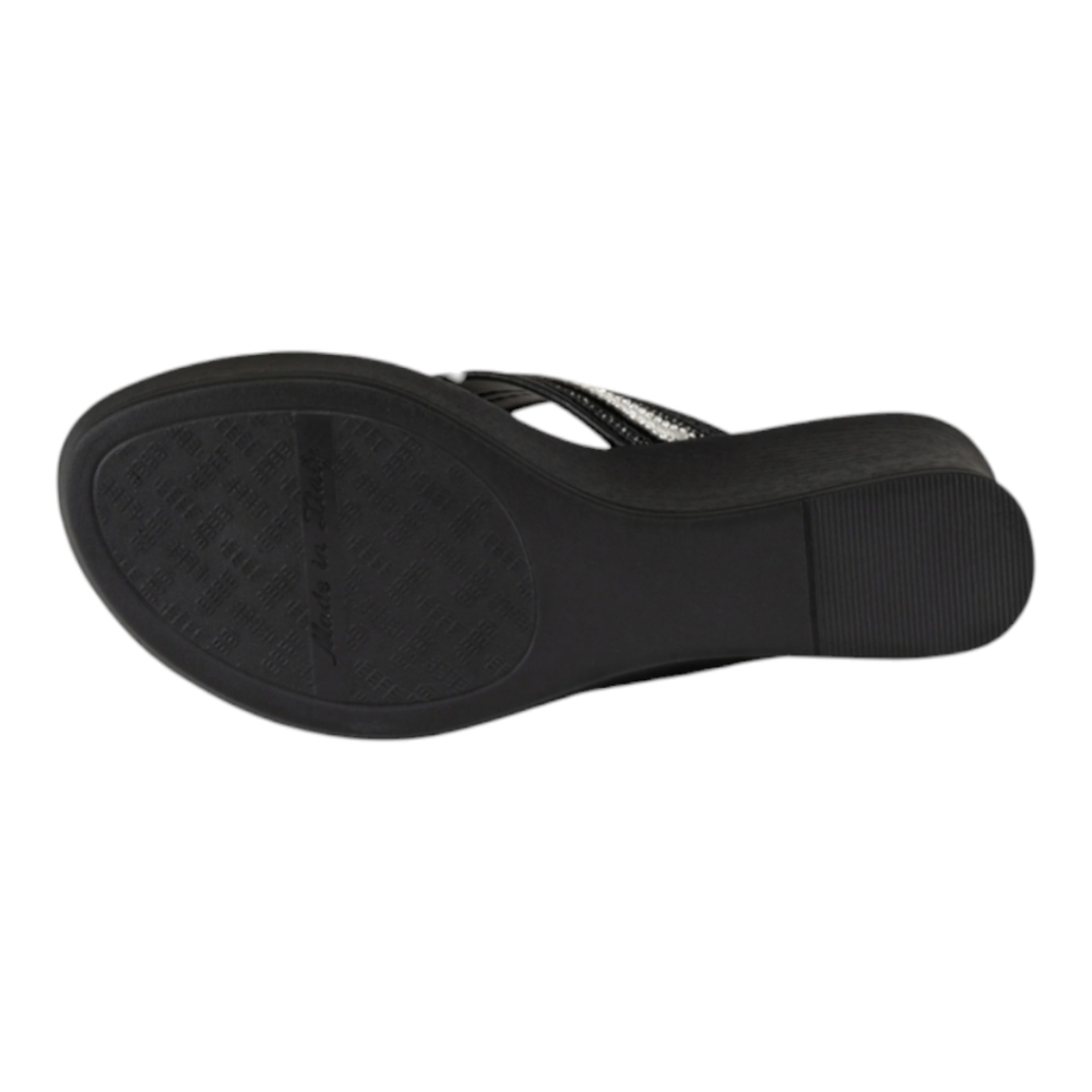 Italian Shoemakers Women's Thong Wedge Sandals - Eleina - Picture 4 of 4